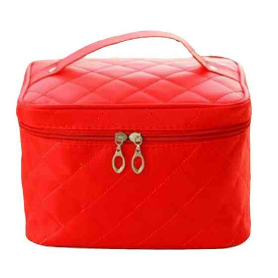 Косметичка женская 12 на 14 на 22 см красный Киев