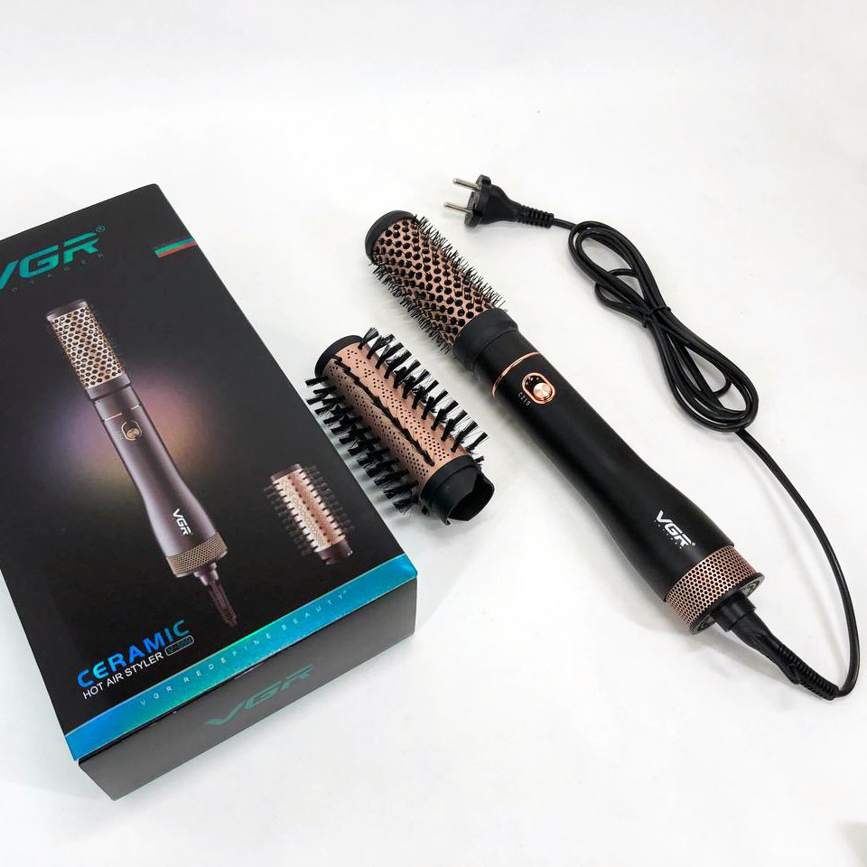Фен-щітка для жінок з насадками VGR V-559, Фен-гребінець для сушіння, Хороший потужний фен PV-96 Львів - фото 2