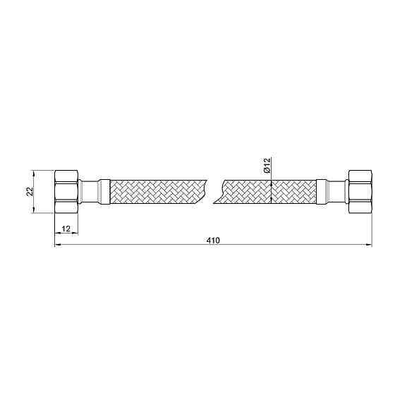 Гнучка підводка для води Thermo Alliance Standart 40 см ГГ SD397W40 Київ