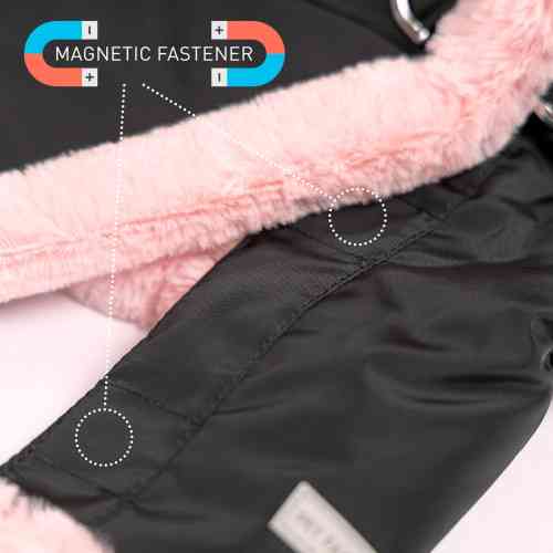 Куртка Pet Fashion Mery для собак чорний/рожевий S Киев