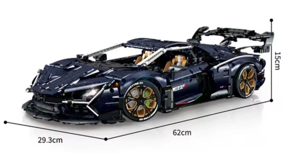 Конструктор машинка и GULY 10624 Lamborghini Aventador маштаб 1:8 4106 деталей Ламборджини Киев - изображение 3