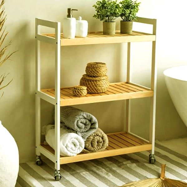 Етажерка для ванної на коліщатах "Дорлі" зефір-каррі Миколаїв - фото 1