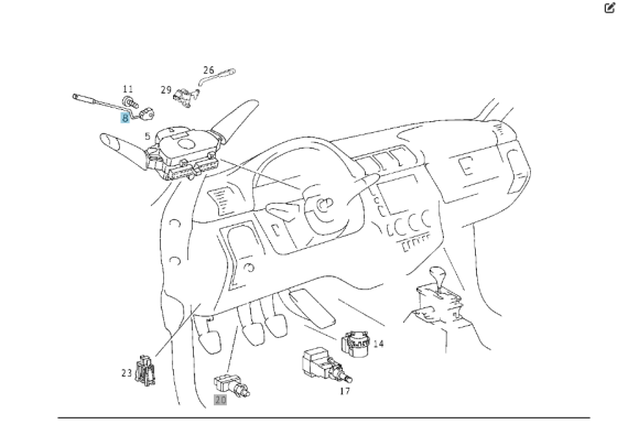 Mercedes-Benz  A0075458924 Підрульовий перемикач круїз-контролю ML W163 Одеса