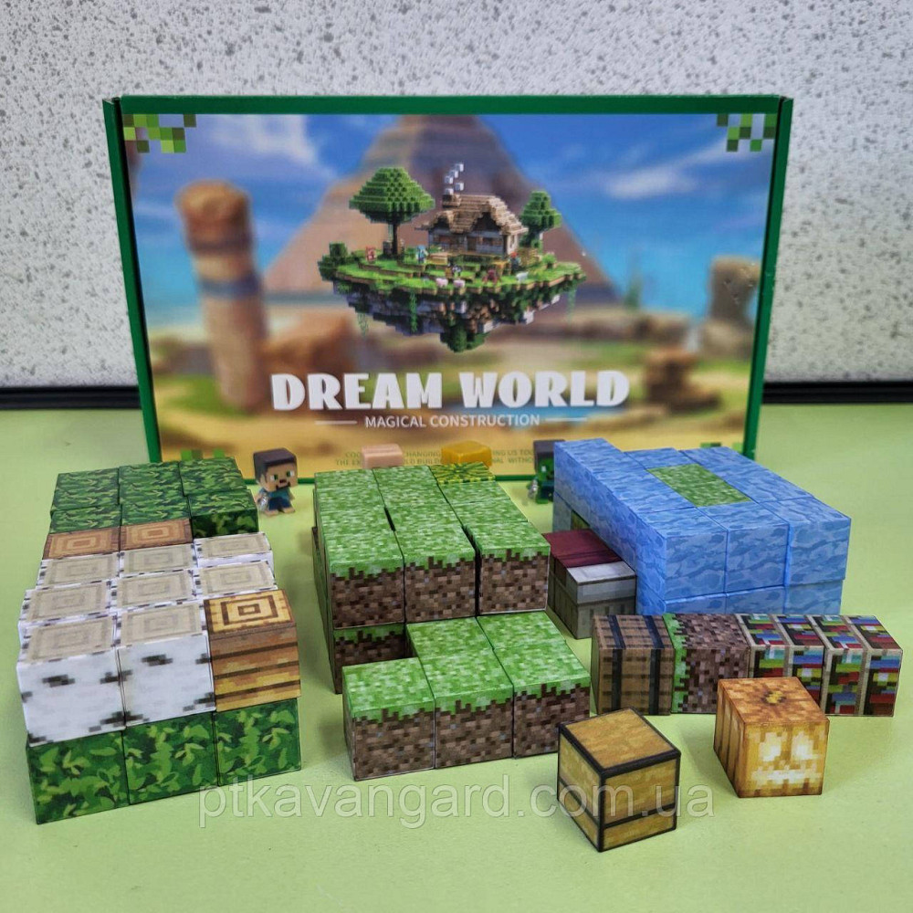 Конструктор магнітний Майнкрафт 111 магнітних блоков Dream World LZCK 069 Хмельницький - фото 3