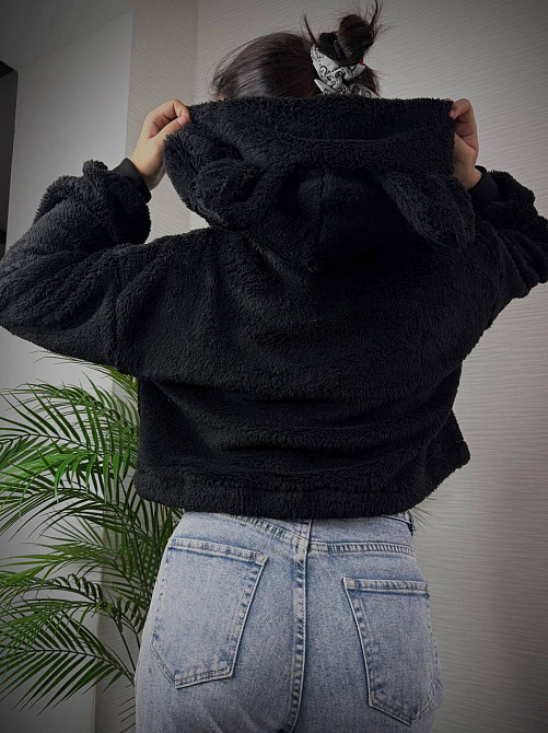 Жіноча стильна повсякденна плюшева худі хутро Одеса - фото 9