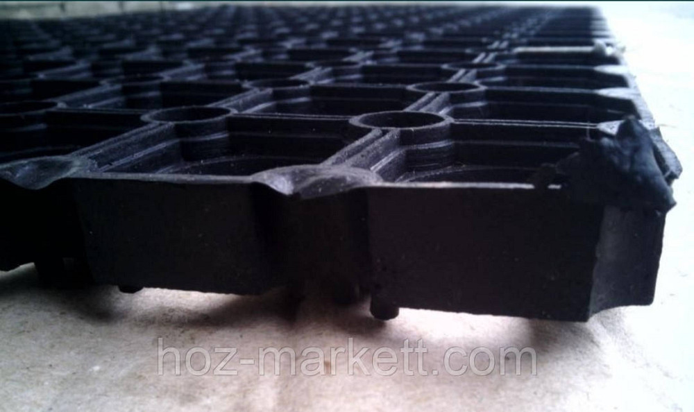 Килимок 100 см х 50 см х 1.5 см гумовий комірчастий сот Харків - фото 3