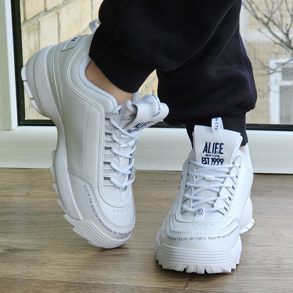 Кросівки Жіночі FILA Disruptor Білі Шкіряні Філа для бігу (розміри: 36,37,38,39,40) Відео Огляд Дніпро - фото 7