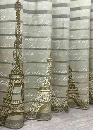 Тюль с принтом 