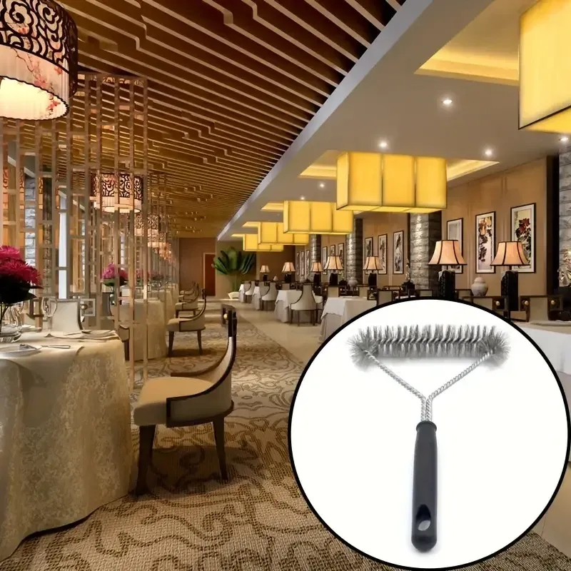 Щітка для гриля BBQ з нержавіючої сталі з безпечною ручкою Київ - фото 9