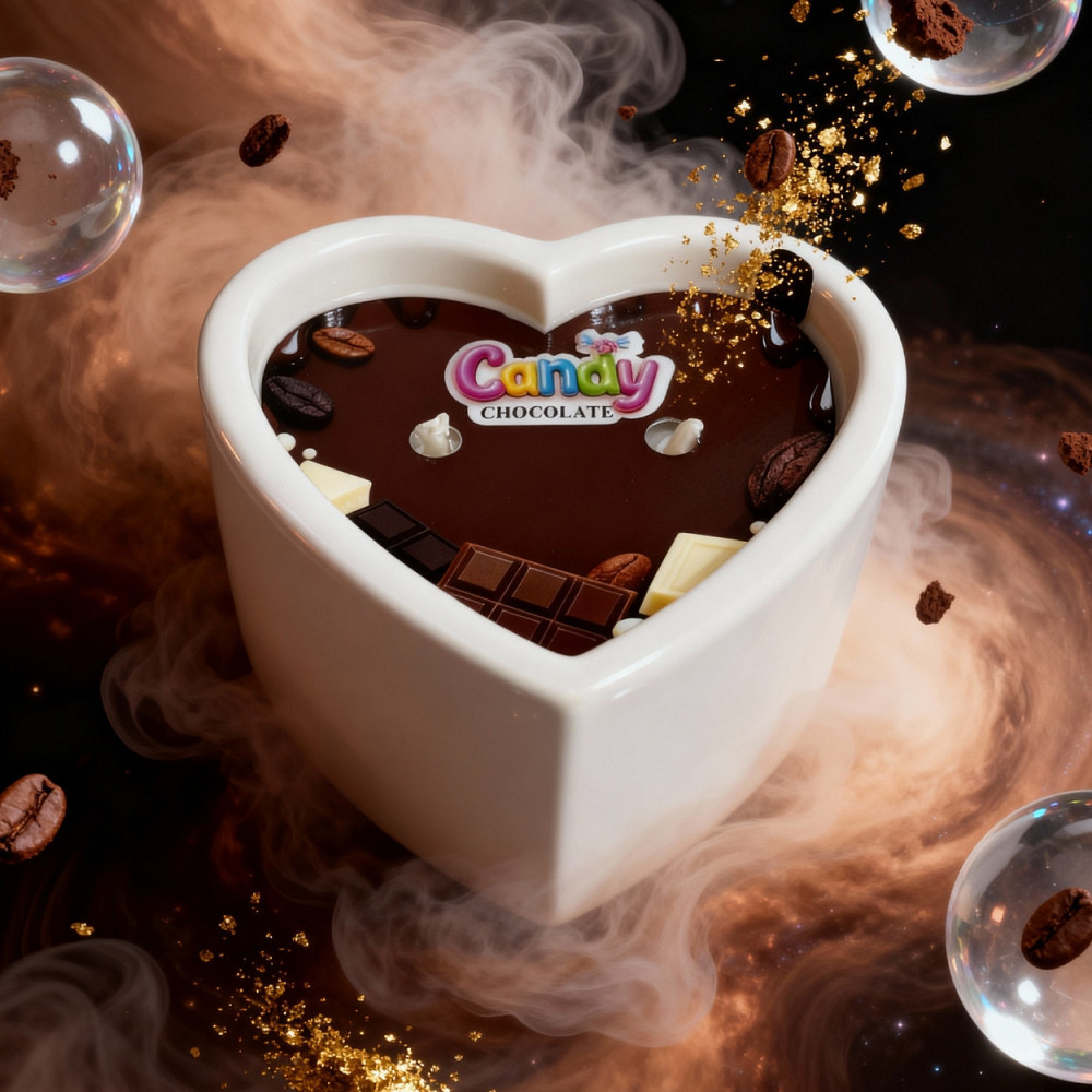 Масажна свічка з ароматом шоколаду Candy Chocolate у формі серця, 70 мл Sex Aura Київ - фото 7