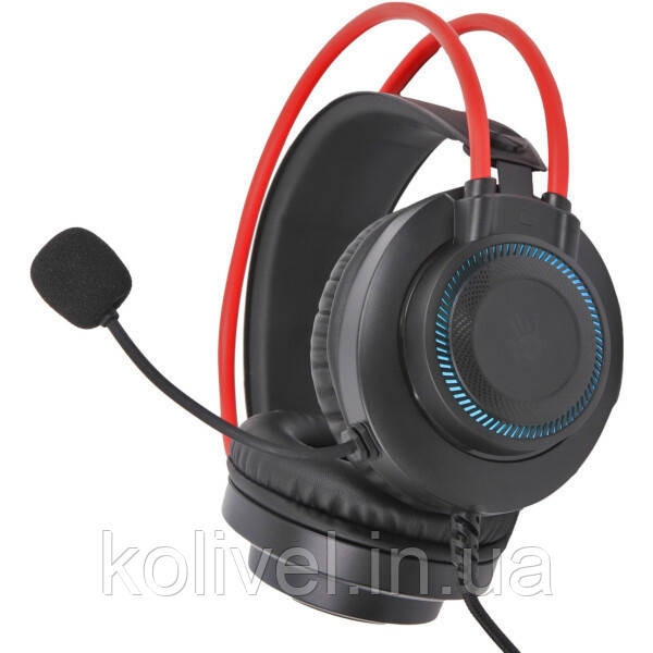 Ігрова гарнітура A4-Tech Bloody G200, USB, чорно-червона (G200 Bloody (Black+Red)) Киев - изображение 2