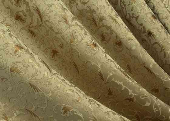 Комплект готовых штор VR-Textil Жаккард № 1588ш Золотистый 140х270 см 2 шт (33-0455) Киев