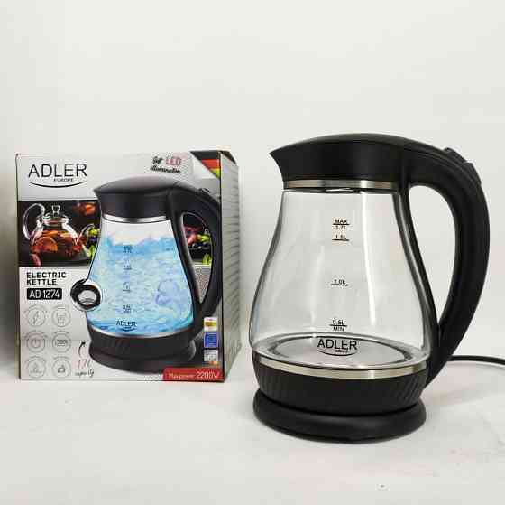 Електрочайник для кухні з підсвічуванням, Чайник електричний прозорий з підсвічуванням YF-63 Львів