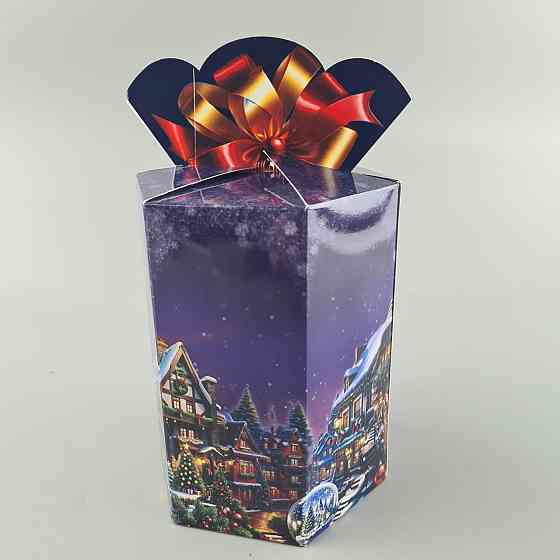 Новогодняя подарочная картонная упаковка для конфет (800грм) №215 