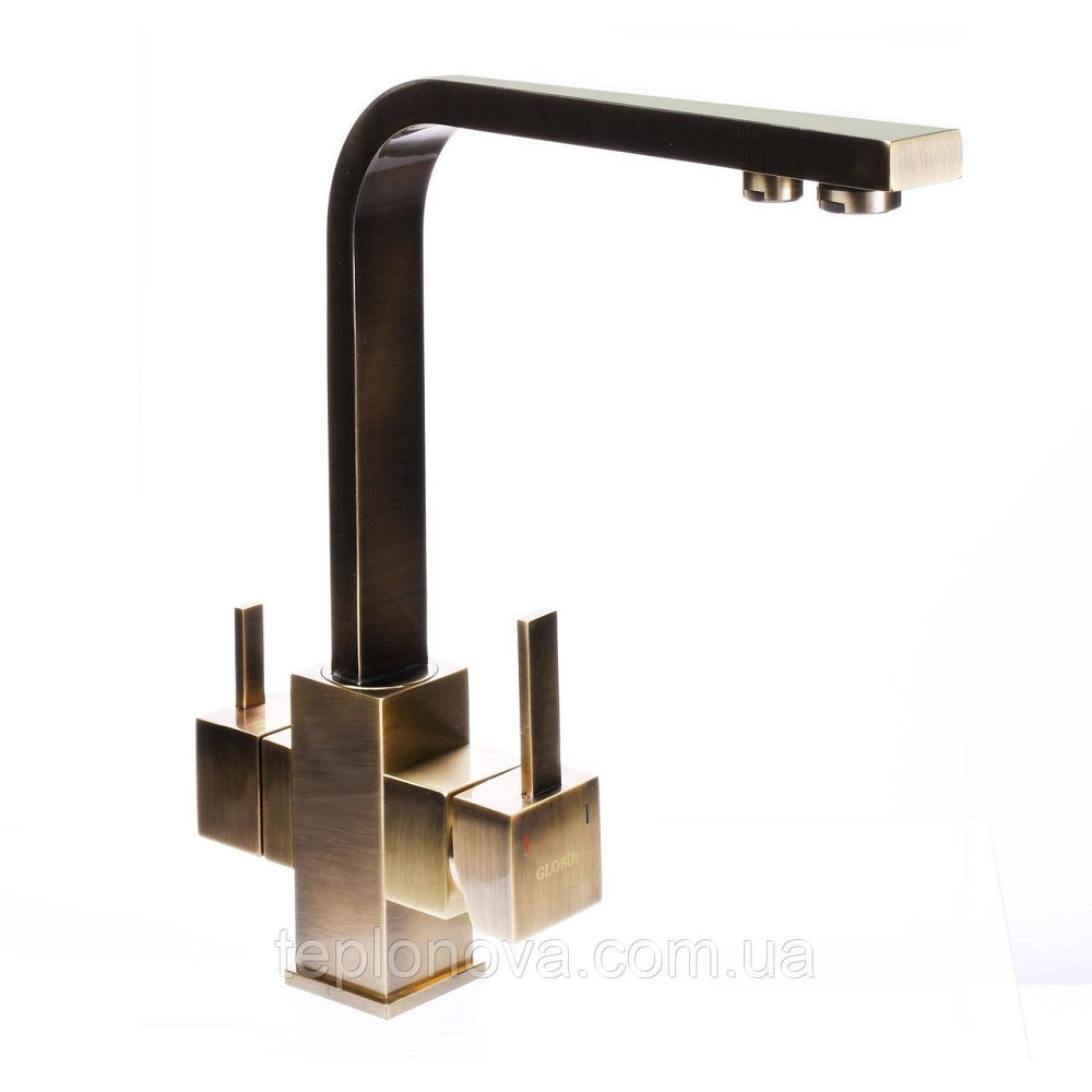 Смеситель для кухни под осмос Globus Lux LAZER GLLR-0111-9-BRONZE Черновцы - изображение 3