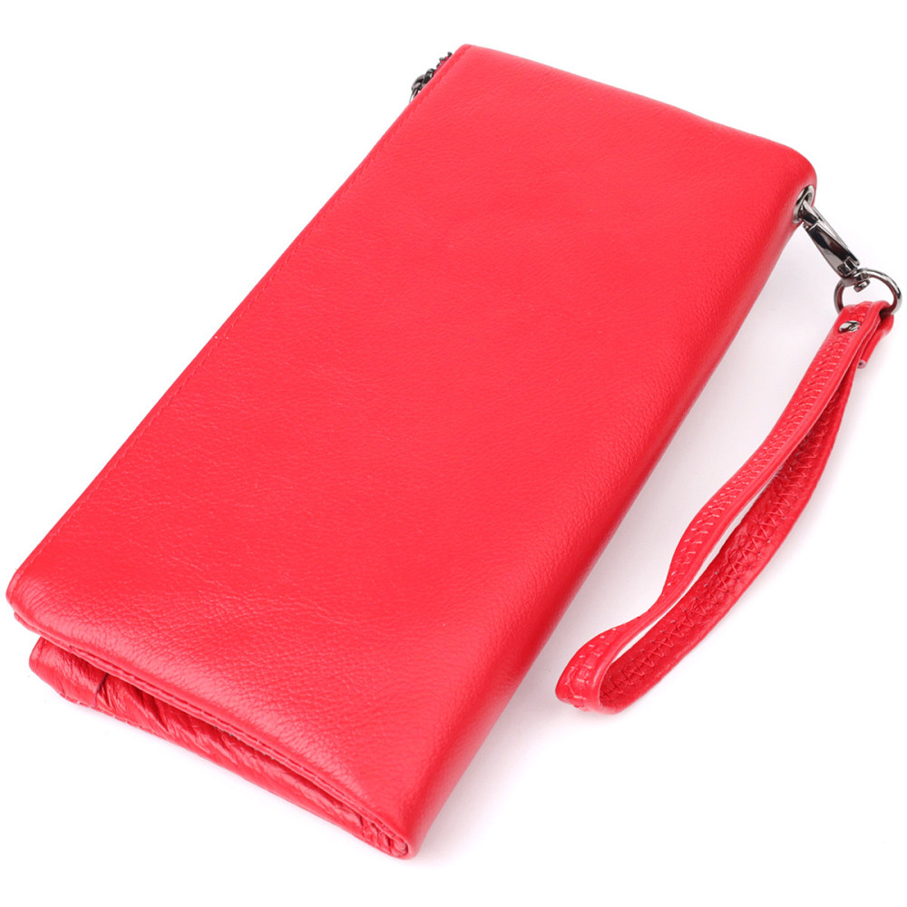 Женский кожаный кошелек на три отделения ST Leather 23109 Красный Киев - изображение 10