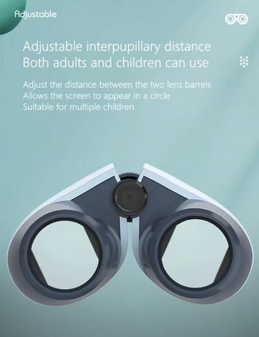 Іграшковий бінокль для дітей 90 на 105 мм сіро-чорний Київ - фото 5