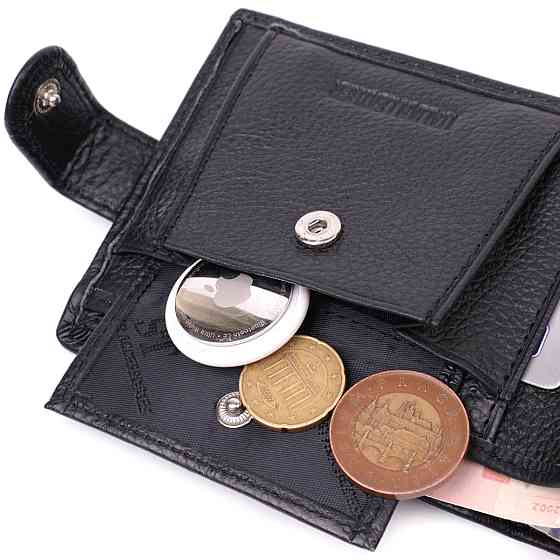 Чоловічий шкіряний гаманець, чорний (ST Leather) Київ