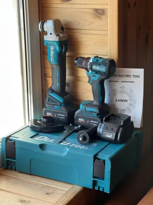 Бесщеточный комплект 2 в 1 ударный шуруповерт DTW 488 и болгарка DGA506 PRO Коломия - фото 5