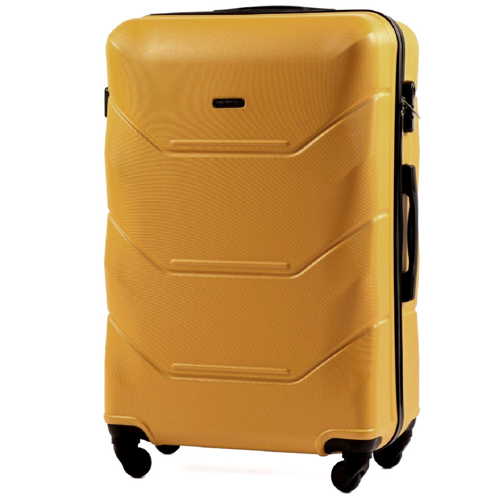 Чемодан пластиковый WINGS 147 большой 75 см золотистый Киев - изображение 1