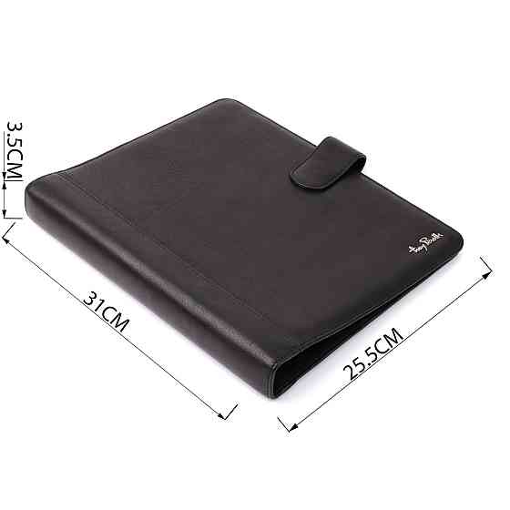 Деловой органайзер из зернистой натуральной кожи Черный (Tony Perotti) Киев