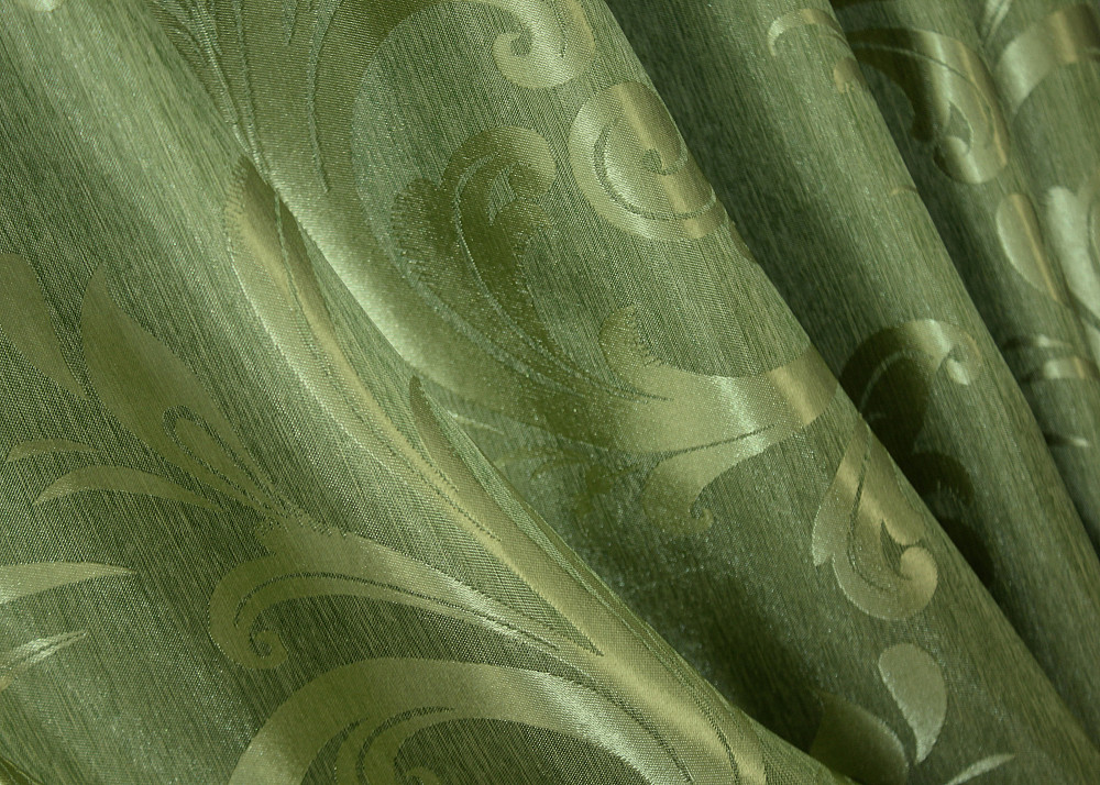 Комплект готових штор VR-Textil Жакард Лілія № 1536ш Салатовий 150х270 см 2 шт (33-0366) Київ - фото 6