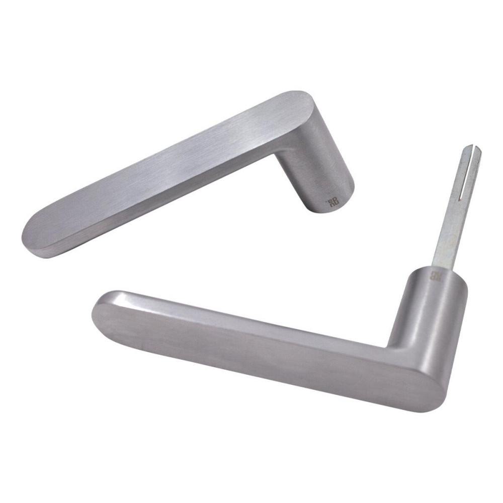 Дверная ручка на розетте Nuda Pure хром матовый R ф/с Киев - изображение 2