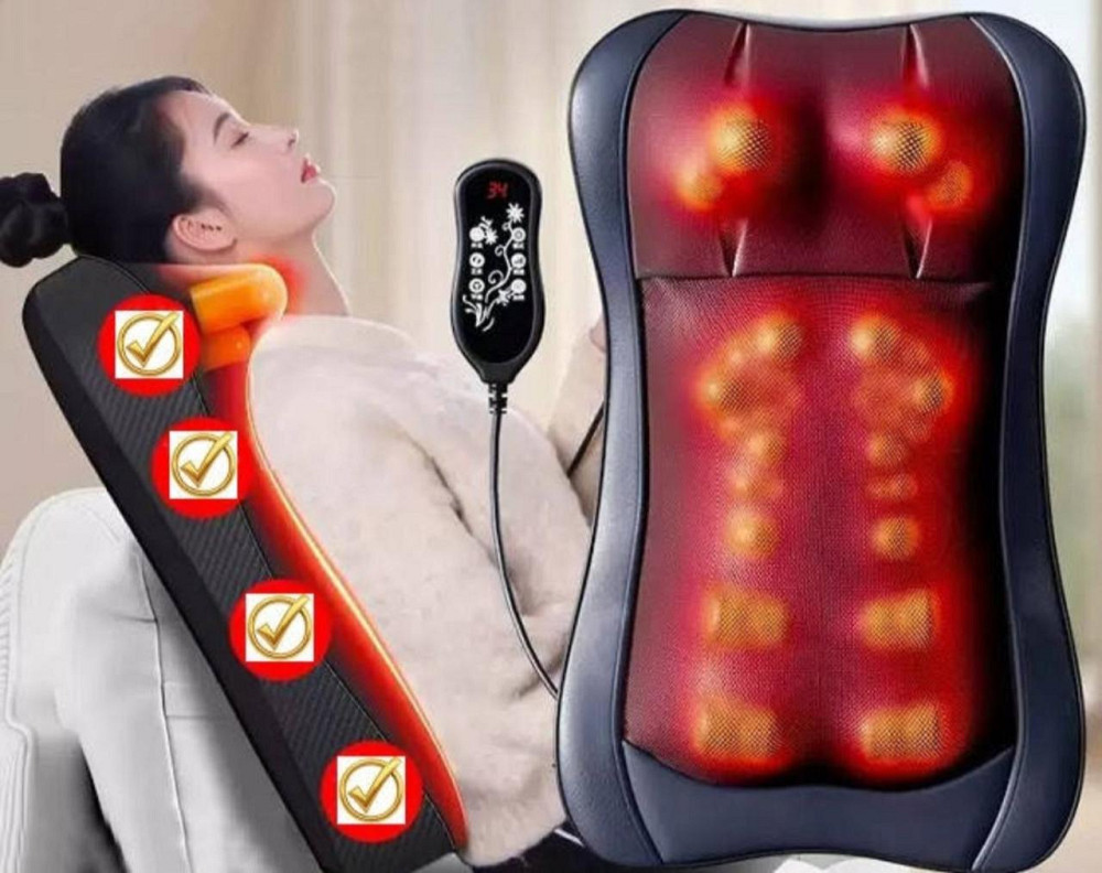 Масажна подушка для тіла AUX-AQA-24D-34 24W (роликовий масаж із підігрівом) Київ - фото 10