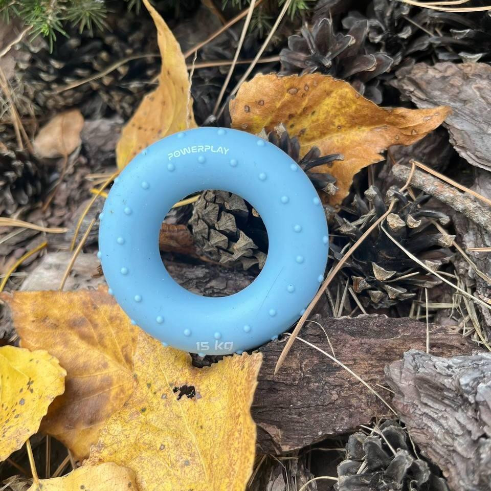 Еспандер кистьовий силіконовий PowerPlay PP-4338 Hand Grip Light 15 кг. Блакитний Каменское - изображение 10