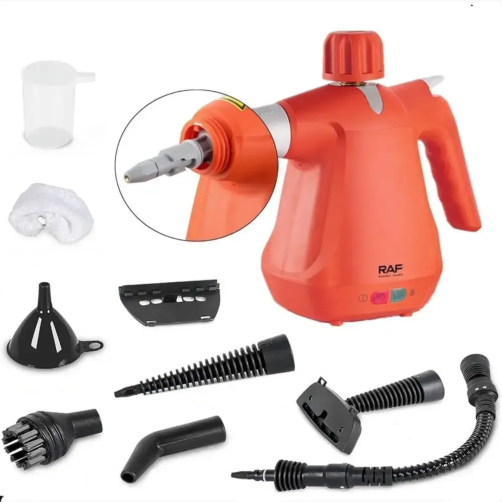 Пароочиститель на 1000Вт 350 мл с разными насадками 10 в 1 RAF R.1372 Коломыя - изображение 1