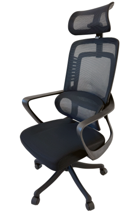 Офисное эргономичное кресло ERGO E2502 с сетчатой обивкой черное Киев
