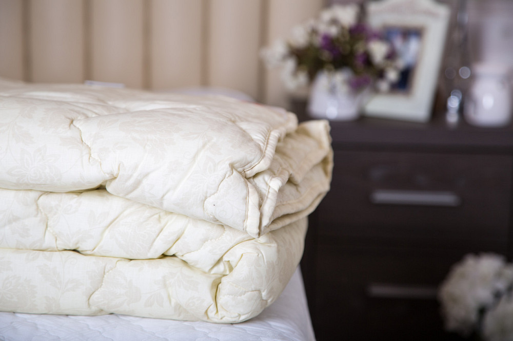 Ecotton Ковдра Novita двоспальна 172х205 см шерстяна стьогана бязь бежевий 20-1154 papyrus Київ - фото 2