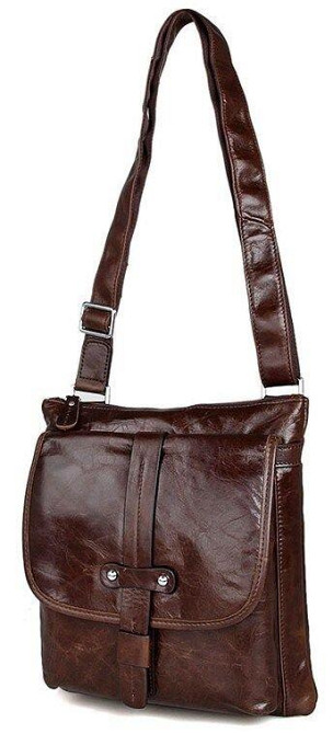 Сумка чоловіча Vintage 14091 Коричнева Київ - фото 8