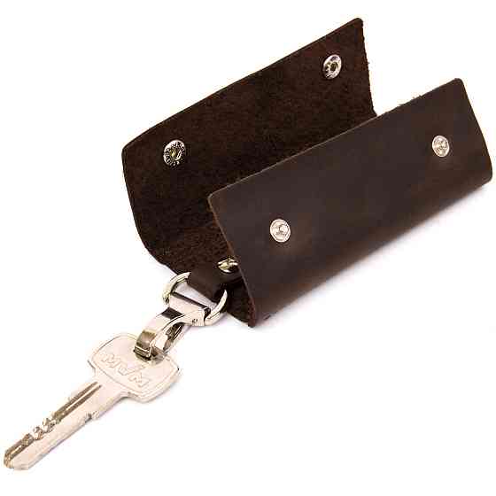 Кожаная винтажная ключница GRANDE PELLE 11342 Коричневый Киев