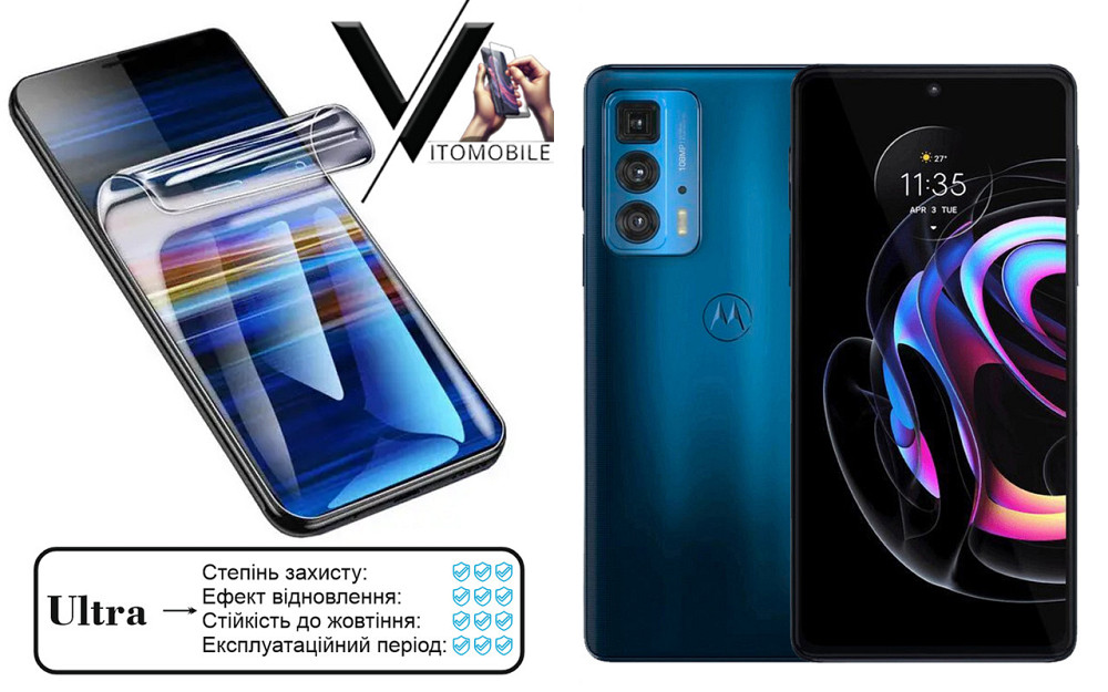 Полиуретановая пленка Ultra для Motorola Edge 20, Edge 20 Lite, Edge 20 Pro – минимальная толщина, Киев - изображение 1