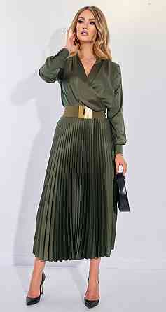 Костюм зі спідницею гофре із шовку (42) Київ