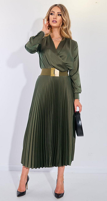 Костюм зі спідницею гофре із шовку (42) Київ - фото 5