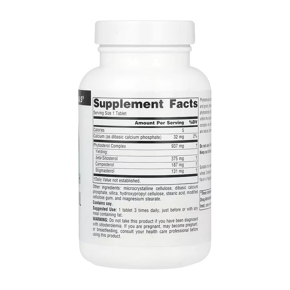 Фітостероли Source Naturals Beta Sitosterol Mega Strength 375 мг 60 таблеток Луцьк - фото 2