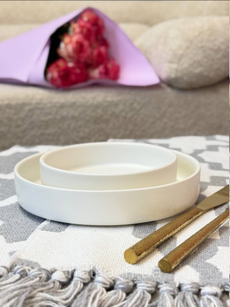 Тарілка глибока салатник "Уітні" 15 см кераміка для дому та ресторанів Київ