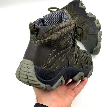 Тактические мужские ботинки оливковые, демисезонные, мембрана Gore-Tex, прочная подошва, кожа нубук, Cordura Львов