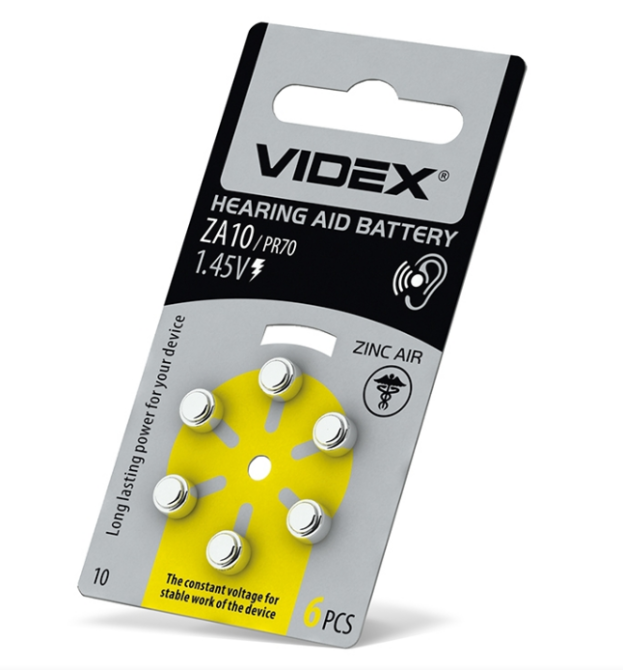 Батарейка ZA10 (бл-6шт) Videx Житомир - фото 1