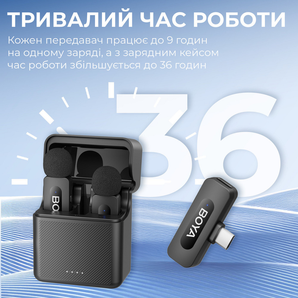 Мікрофон BOYA BY-V3 combo Type-C/Lightning Black ( 22017 ) Харків - фото 10