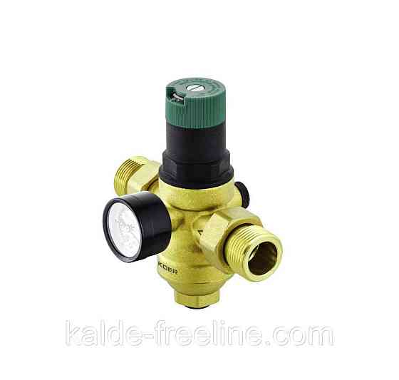 Редуктор тиску з фільтром тонкого очищення та манометром "Koer" 1/2" KR.1241 з латунною колбою Харків