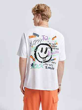 Футболка чоловіча с принтом  46 Біла 2664091020 Дніпро