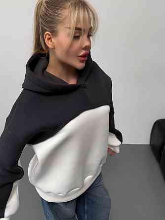 Женская базовая теплая худи на флис турецкая трехнить Одесса