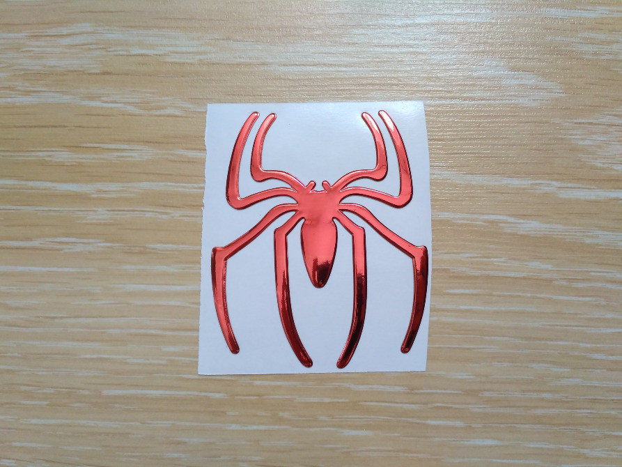 Наклейка Павук опукла Червона Київ - фото 1