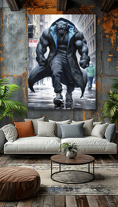 Картина Холсті в спортзал  Пантера KLM_4 50x70 см Київ - фото 3