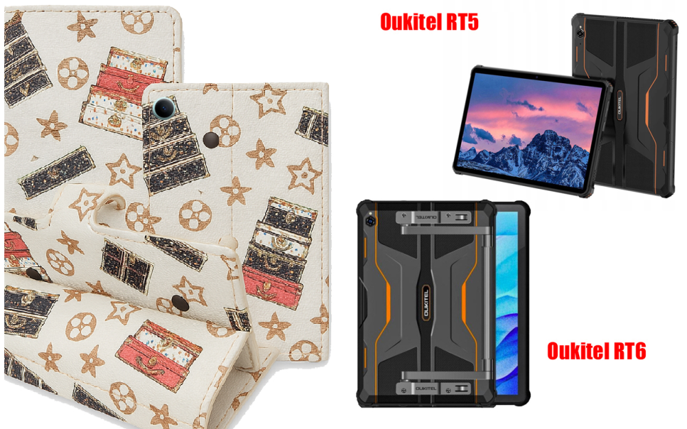 Книжка-трансформер для планшета Oukitel Rt3, Oukitel Rt3 Pro, колір Black Lyi White Київ - фото 1