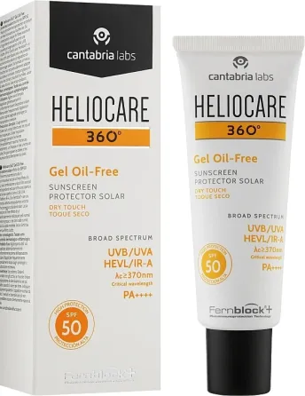 Сонцезахисний гель на водній основі SPF50 HELIOCARE 360º GEL OIL-FREE SPF50 CANTABRIA, 50 мл Дніпро