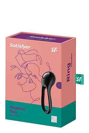 Эрекционное виброкольцо Satisfyer Majestic Duo, черный Sex Aura Киев